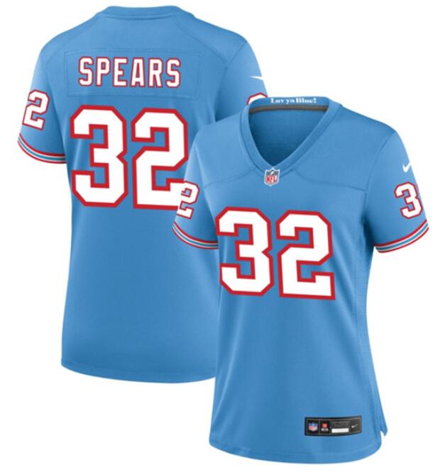 Women's Tennessee Titans Active Player Custom Blue Throwback Football Stitched Jersey(Run Small)